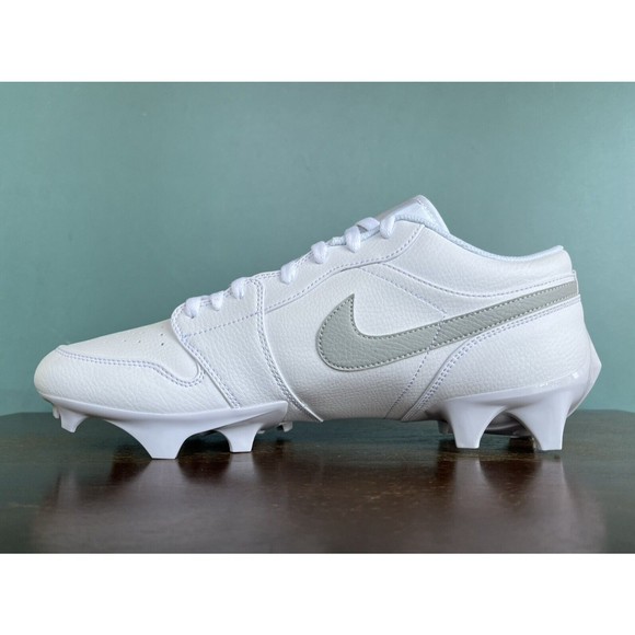 Jordan 1 Low TD Vapor Edge Football Cleats White/Grey Men's Size 13 FJ6245-101 - Picture 3 of 11